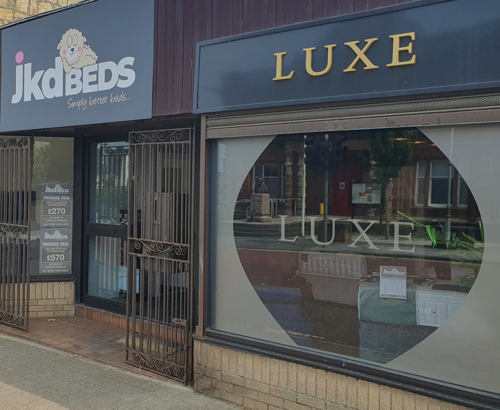 Double beds display at JKD Beds